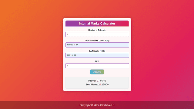 Image for kec internal marks calculator