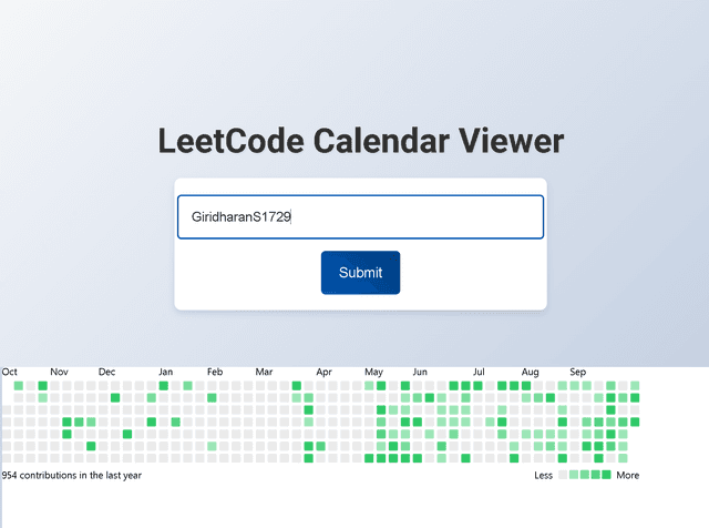 Image for Leetcode Calendar Generator