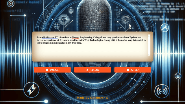 Image for text to speech