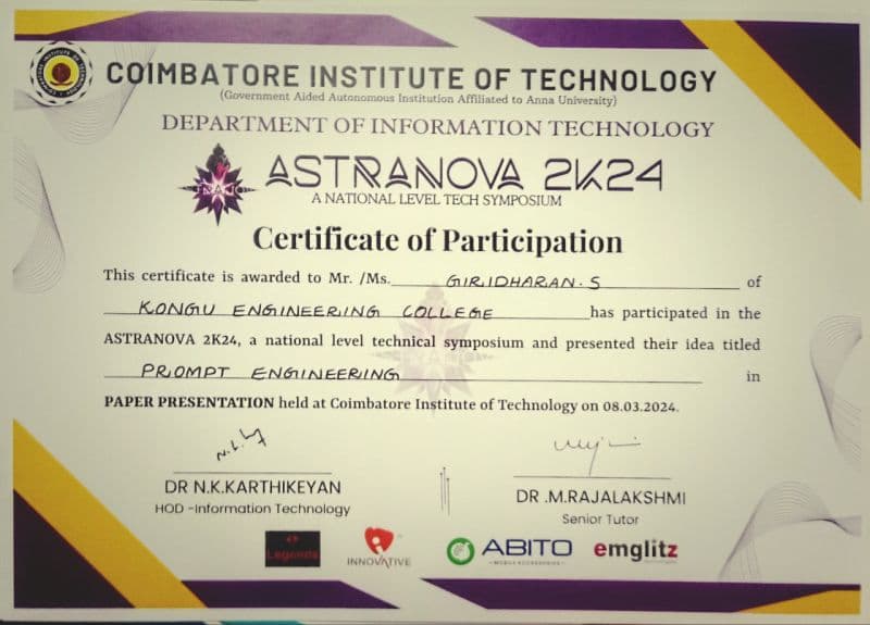 CIT Coimbatore Astranova 2k24